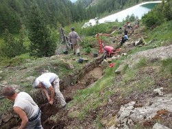  Vue generale du chantier de la rigole principale du Sellaret